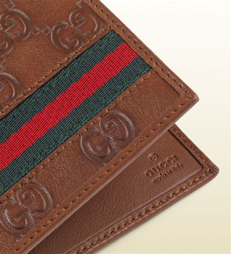 gucci leather wallet men web strip|gucci leather wallet for men.